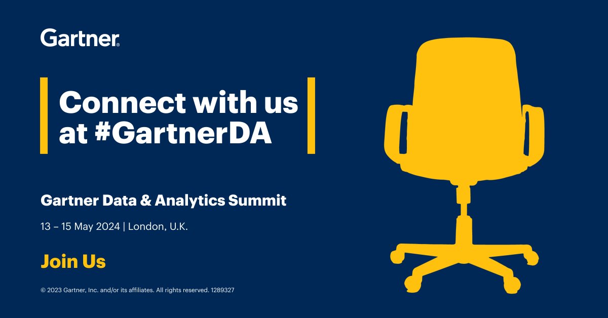 Join us at the upcoming Gartner Data &amp; Analytics Summit 2024 in London!

The InterWorks team will be be ready and excited to answer all your data-related questions.

📅 13 – 15 May 2024
🎟️ gtnr.it/44CJEn4

#GartnerDA