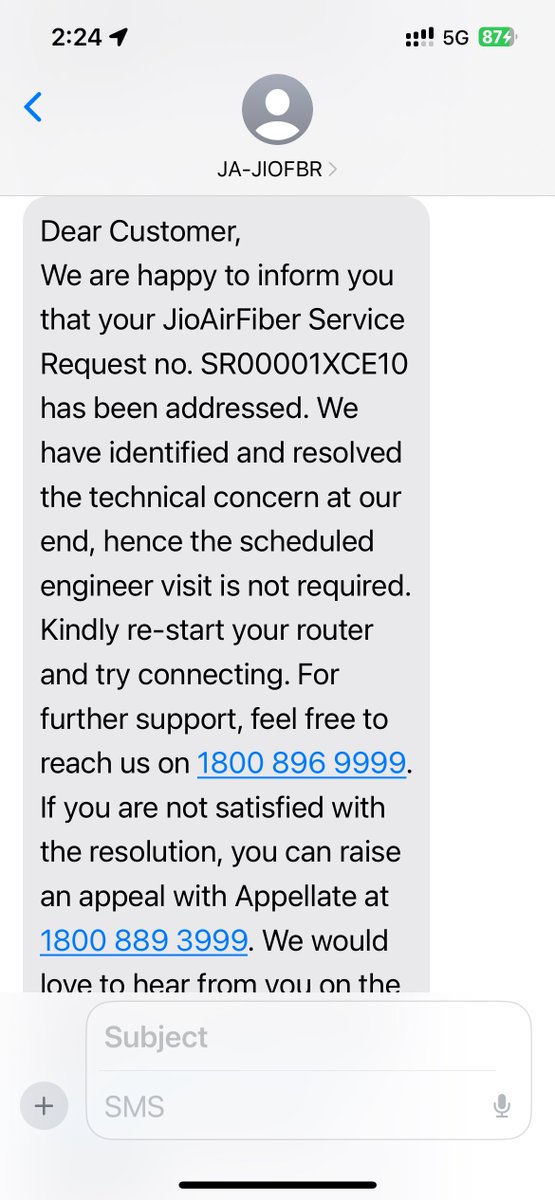 mvarhad's tweet photo. @JioCare no router or stb installed at my residence. What issue have yall resolved and what should i restart?? This is getting weirder by the day https://t.co/abG45OGYno