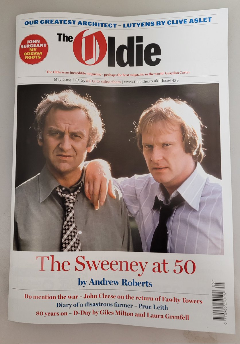 This month's Oldie magazine. #thesweeney #johnthaw #denniswaterman #jackregan @OldieMagazine #George Carter