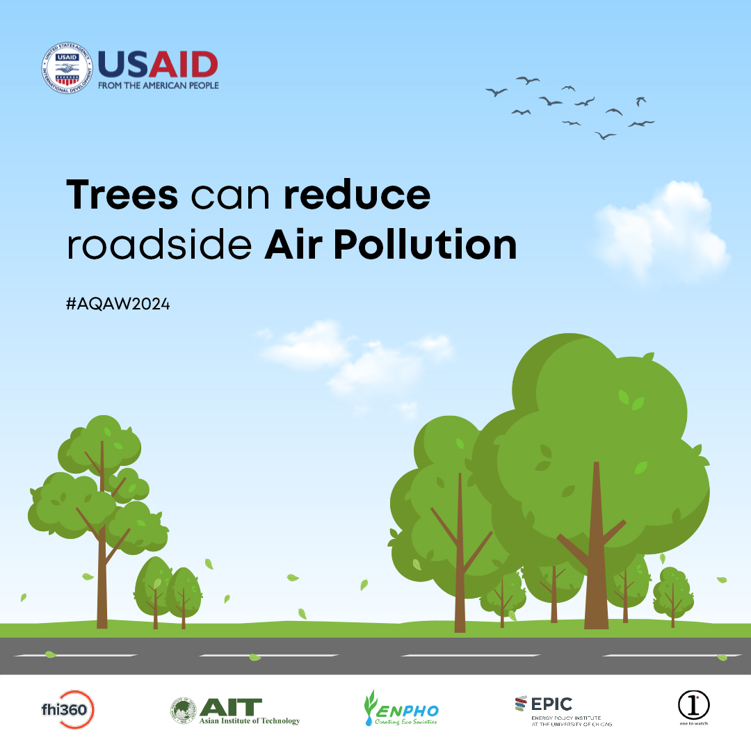 #DidYouKnow: Roadside plantations have been shown to improve #AirQuality. @USAIDCleanAir is working with local municipalities of Kathmandu Valley to support them in addressing #AirPollution. #HawaKoKuraGarau #AirQualityAwarenessWeek Source: sciencedirect.com/science/articl…