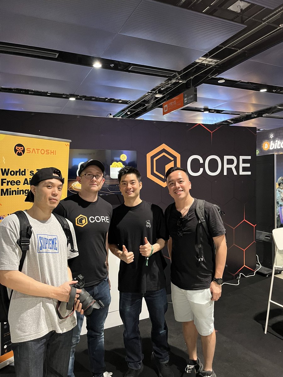 Pleasure supporting our fellow mates @Coredao_Org building #bitcoin powered EVM 🔥 With @hackapreneur in Hong Kong @BitcoinConfAsia #BitcoinAsia #bitcoinasia2024