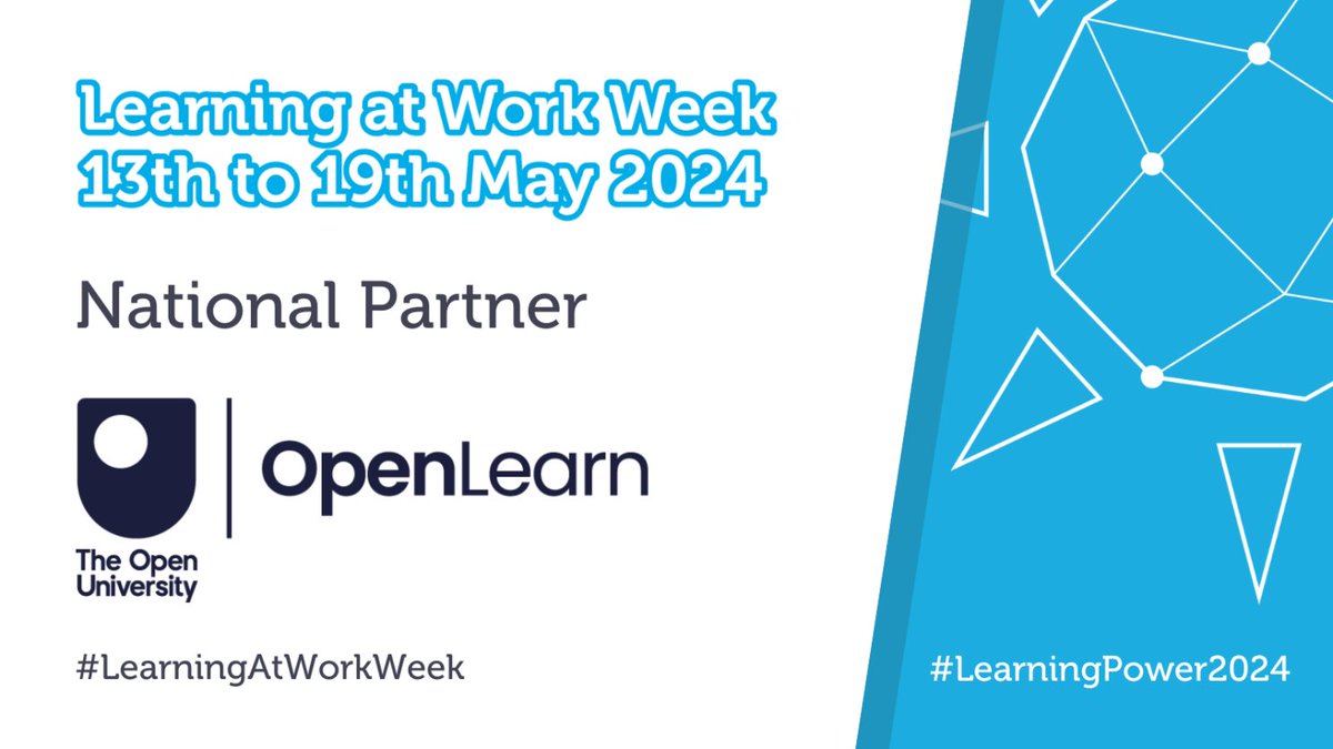 Check out the free learning, events and exclusive content from #LearningAtWorkWeek national partner OpenLearn @OUFreeLearning: bit.ly/3nKzPC7