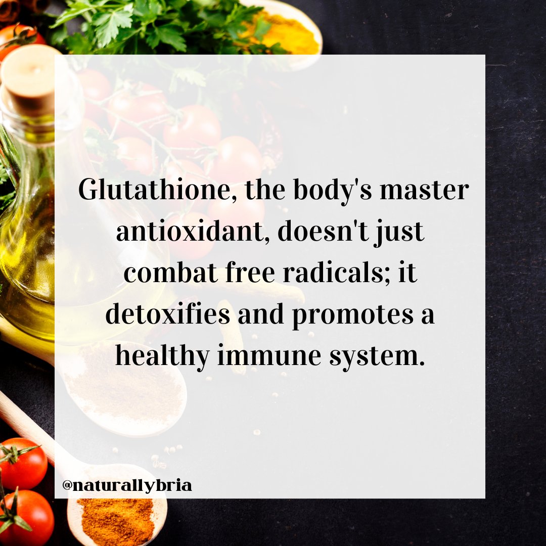 Glutathione: your body's ultimate detox superhero and immune system defender!  ⚔️ 💪 Who knew healthy living could be so delicious and powerful? 🥗🏋️‍♂️ #NutritionTips #MetabolismHacks #HealthyLifestyle #FitnessMotivation #CleanEating #detox #immunity #naturallybria