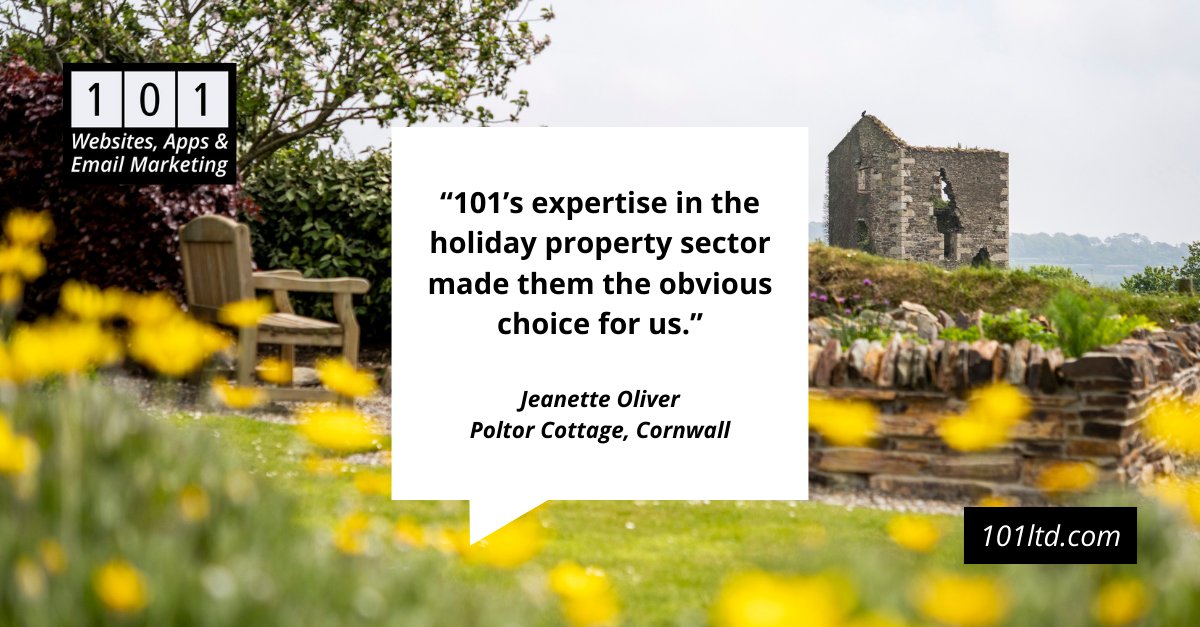 101 Websites, Apps and Email Marketing (@101webdev) on Twitter photo We create successful holiday property #websites that encourage engagement and drive bookings. Discover how we supported the owners of beautiful <a href="/PoltorCottage/">Poltor Cottage</a> in Cornwall to deliver an effective website for their holiday property business.
👉 ow.ly/oGWF50Q3SCc
#webdesign We create successful holiday property #websites that encourage engagement and drive bookings. Discover how we supported the owners of beautiful <a href="/PoltorCottage/">Poltor Cottage</a> in Cornwall to deliver an effective website for their holiday property business.
👉 ow.ly/oGWF50Q3SCc
#webdesign
