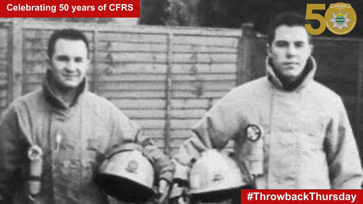 We're throwing it back every Thursday on our socials until the end of the year to celebrate 50 years of CFRS 🎉 This photo, sent in by David Lynch, is of himself and his brother. David said working at CFRS was 'never a job for my brother and I, it was a dream come true' 🧑‍🚒