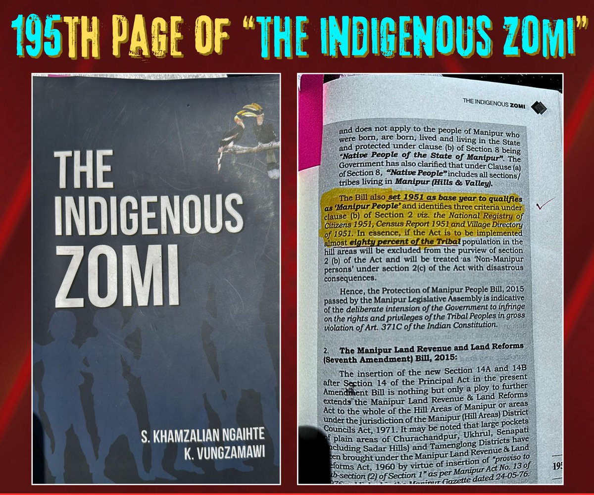 #NRC will #deport non-indigenous people. Almost 80% of #Kuki are migrants.

This book #written by Kuki #mentioned that "almost 80%" of the Kuki are not fit to be Manipuri if NRC implemented.

Thanks Hon'CM <a href="/NBirenSingh/">N. Biren Singh</a> 

<a href="/PIBHomeAffairs/">PIB - Ministry of Home Affairs</a> <a href="/AmitShah/">Amit Shah</a> <a href="/narendramodi/">Narendra Modi</a> <a href="/rashtrapatibhvn/">President of India</a>
