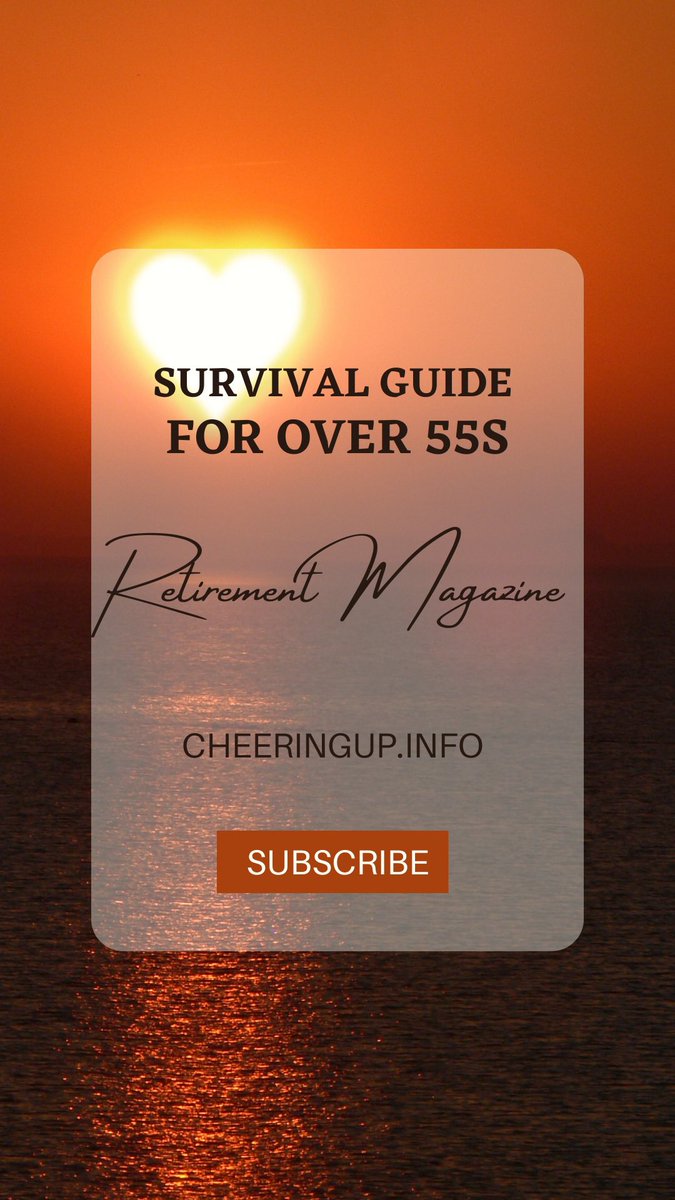 RetirementMag's tweet image. Survival Guide For Over 55s with Cheeringup.info #Over55s #RetirementMagazine #RetirementGuide #RetirementTV #RetirementTips #OldDigitalNomad #RetirementIdeas #ElderlyGurus