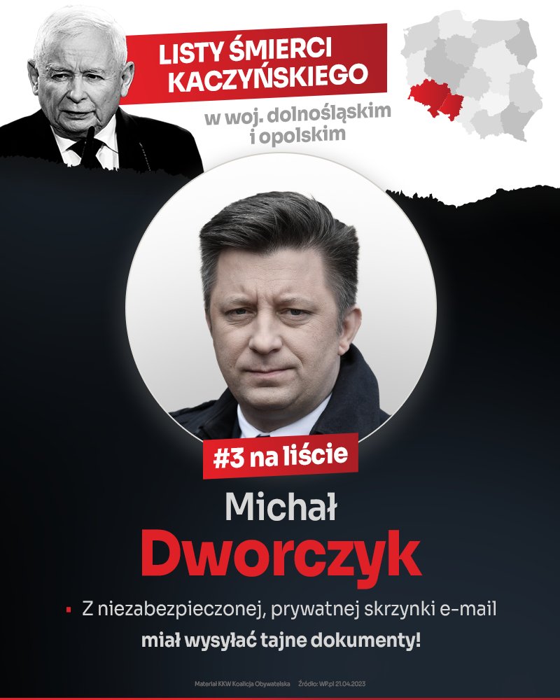 ❗ Przypominamy „osiągnięcia” Michała Dworczyka, kandydata PiS w wyborach europejskich 👇