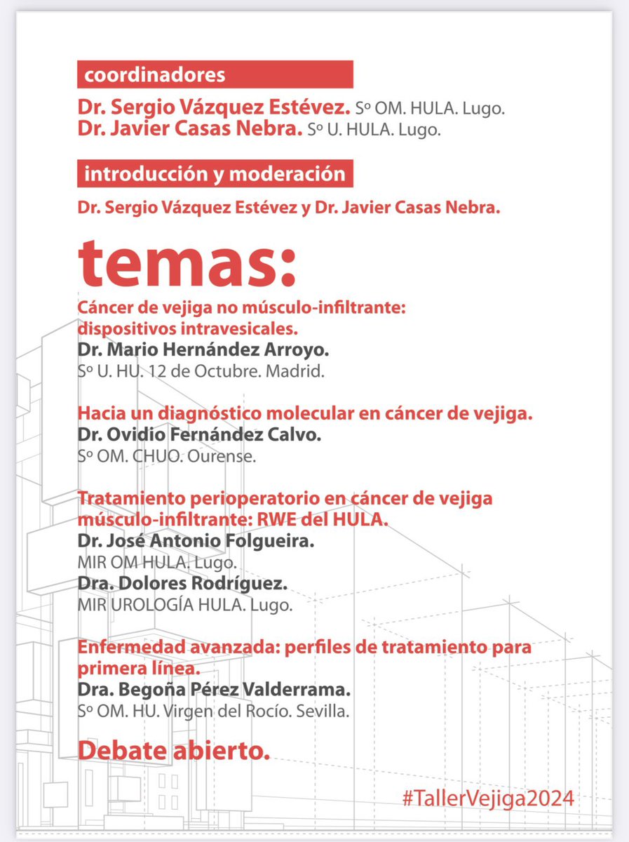 Mario Hernández Arroyo (@marioharroyo) on Twitter photo Un auténtico placer haber participado en el VII taller de Ca vesical en el HULA. Enormemente agradecido a @OncoLucus y a <a href="/vhasili/">Javier Casas</a> por su invitación y gran hospitalidad. Un auténtico placer haber participado en el VII taller de Ca vesical en el HULA. Enormemente agradecido a @OncoLucus y a <a href="/vhasili/">Javier Casas</a> por su invitación y gran hospitalidad.