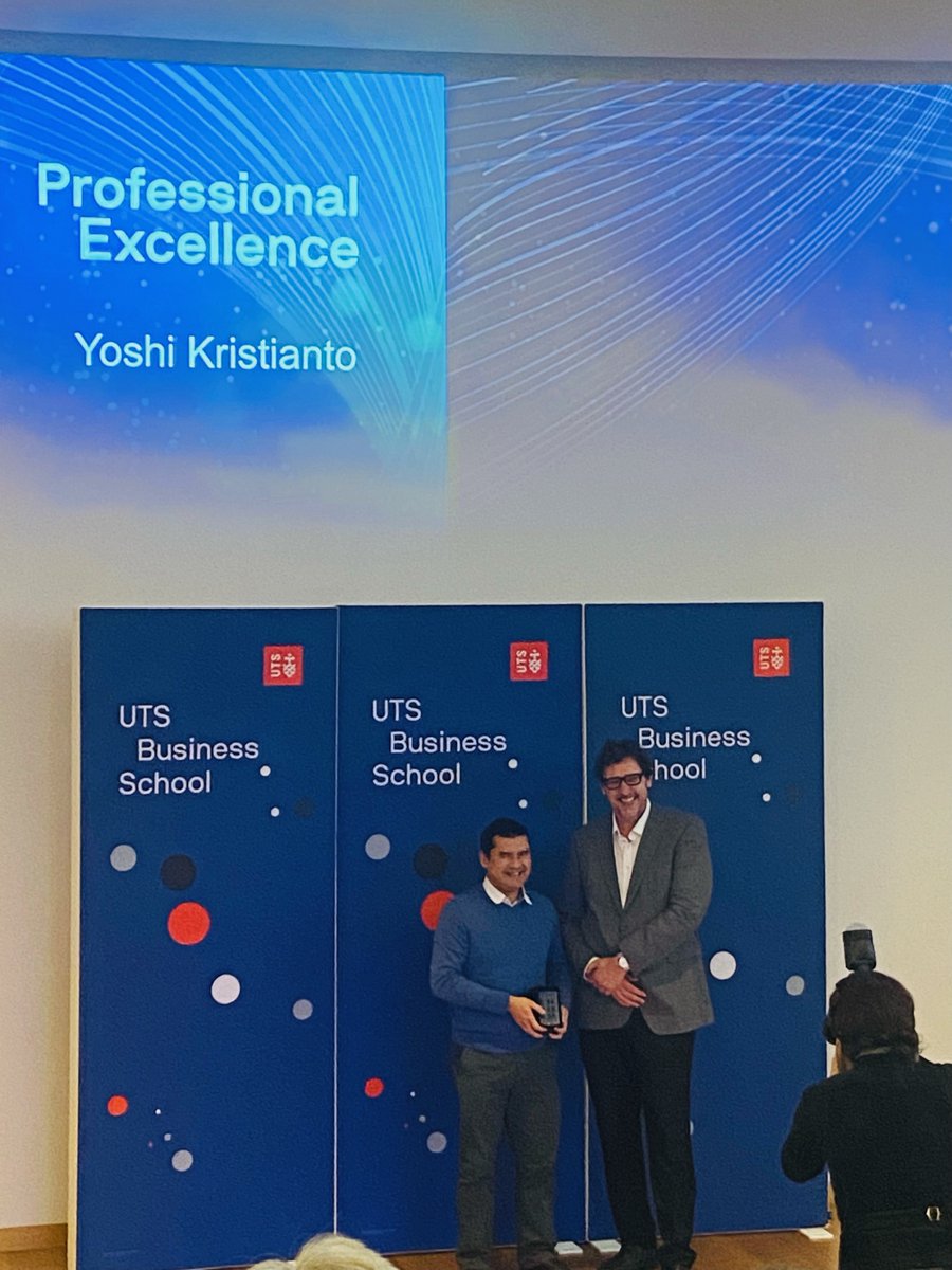 🌟 Congratulations to our recipients of the 2024 @UTS_Business School Achievement Awards! 🌟 Productive partnerships Giuseppe Carabetta; Education and Student Experience Simone Grabowski-Faulkner; Research with Relevance Sanjoy Paul; Professional Excellence Yoshi Kristianto 🤩