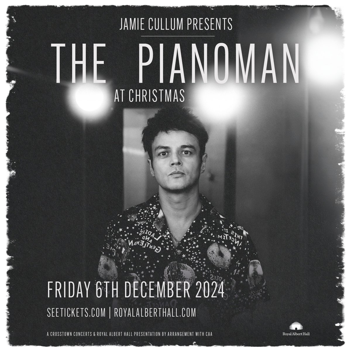 Tickets are on sale now for @jamiecullum The Pianoman at Christmas at @RoyalAlbertHall on Friday 6th December. crosstownconcerts.seetickets.com/event/jamie-cu…