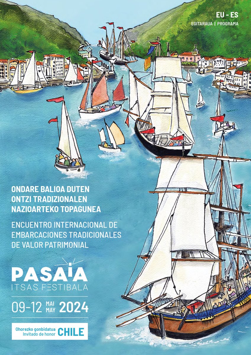 Pasaia rinde tributo al mar en su Itsas festibala 🌊 Hoy empieza el Itsas festibala, donde podrás embarcarte en barcos ⛵ con más de 100 años de historia. Disfruta de los talleres, la música y la gastronomía. 🔗ow.ly/uzsb50Rvr2Z #VisitEuskadi #ItsasFestibala