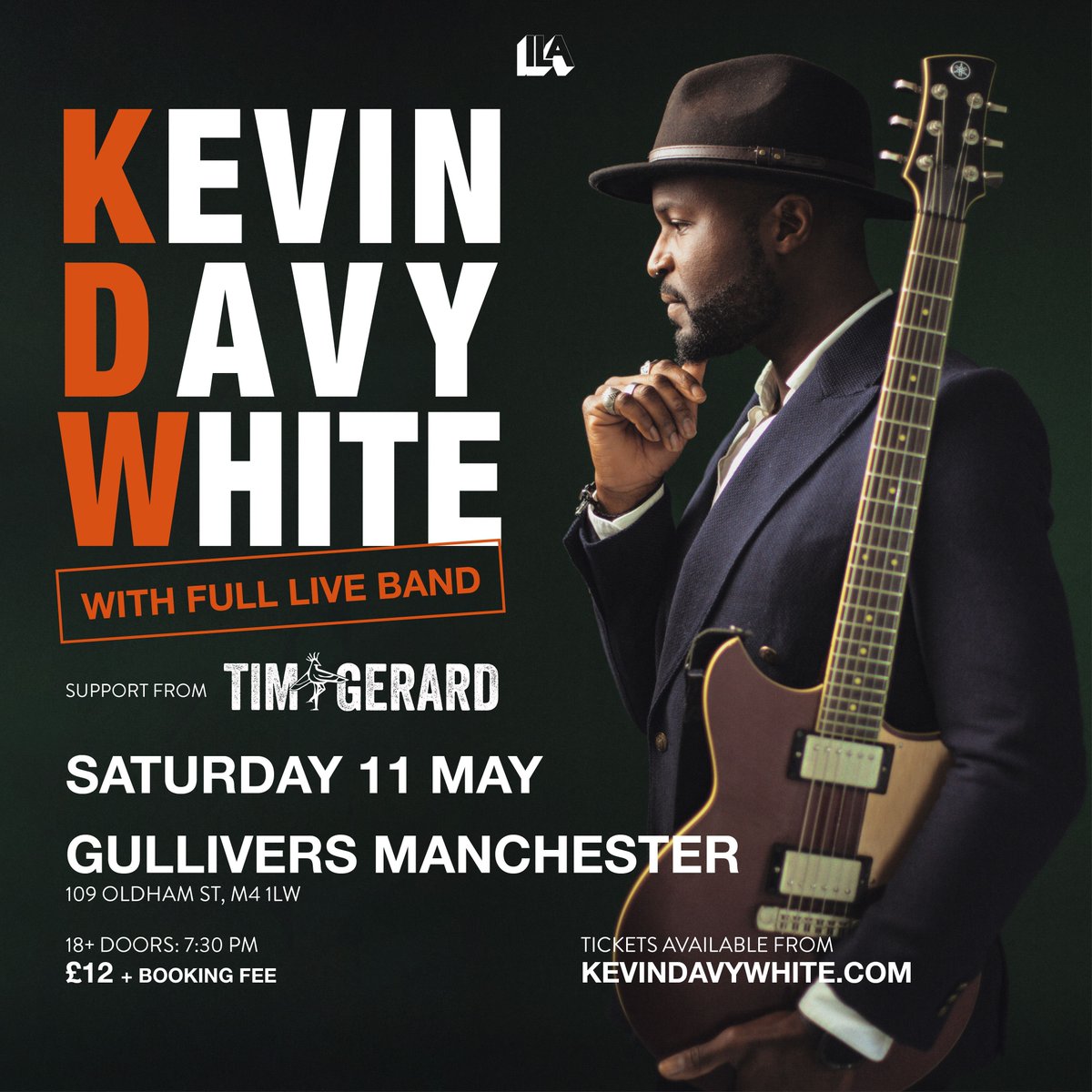 SATURDAY NIGHT The X Factor finalist and rock, blues and soul musician @KevinDavyWhite live with full band at @gulliverspub in #Manchester 📅 Saturday 11 May 🎟 book tickets: bit.ly/UTITickets Expect a sweltering cocktail of suave, soulful vocals with funk-rock panache.