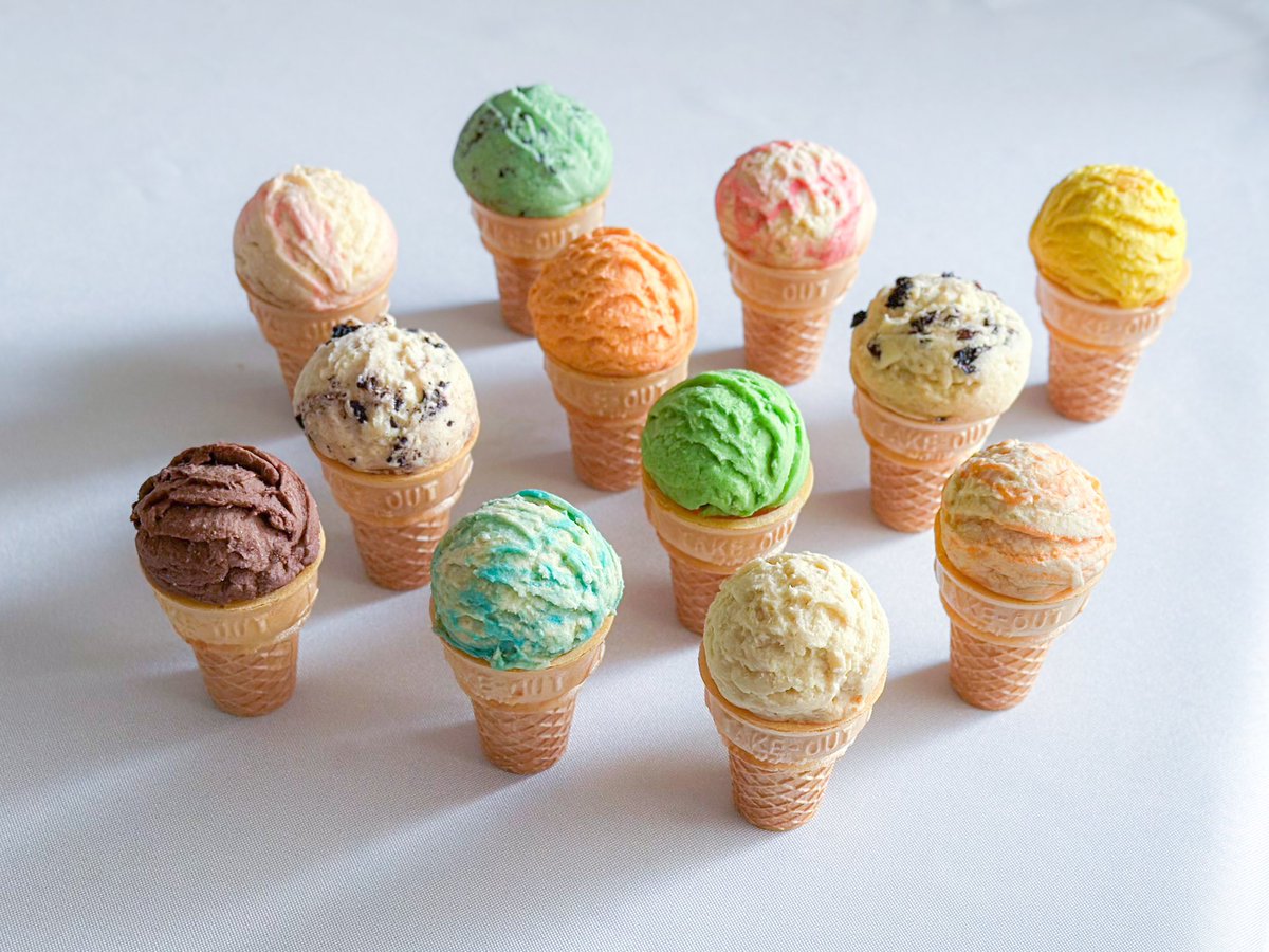 サーティワンのアイス …に見えるクッキー🍪 今日は #アイスクリームの日 という事で🤭 ちなみに味は、ほぼ同じです😂