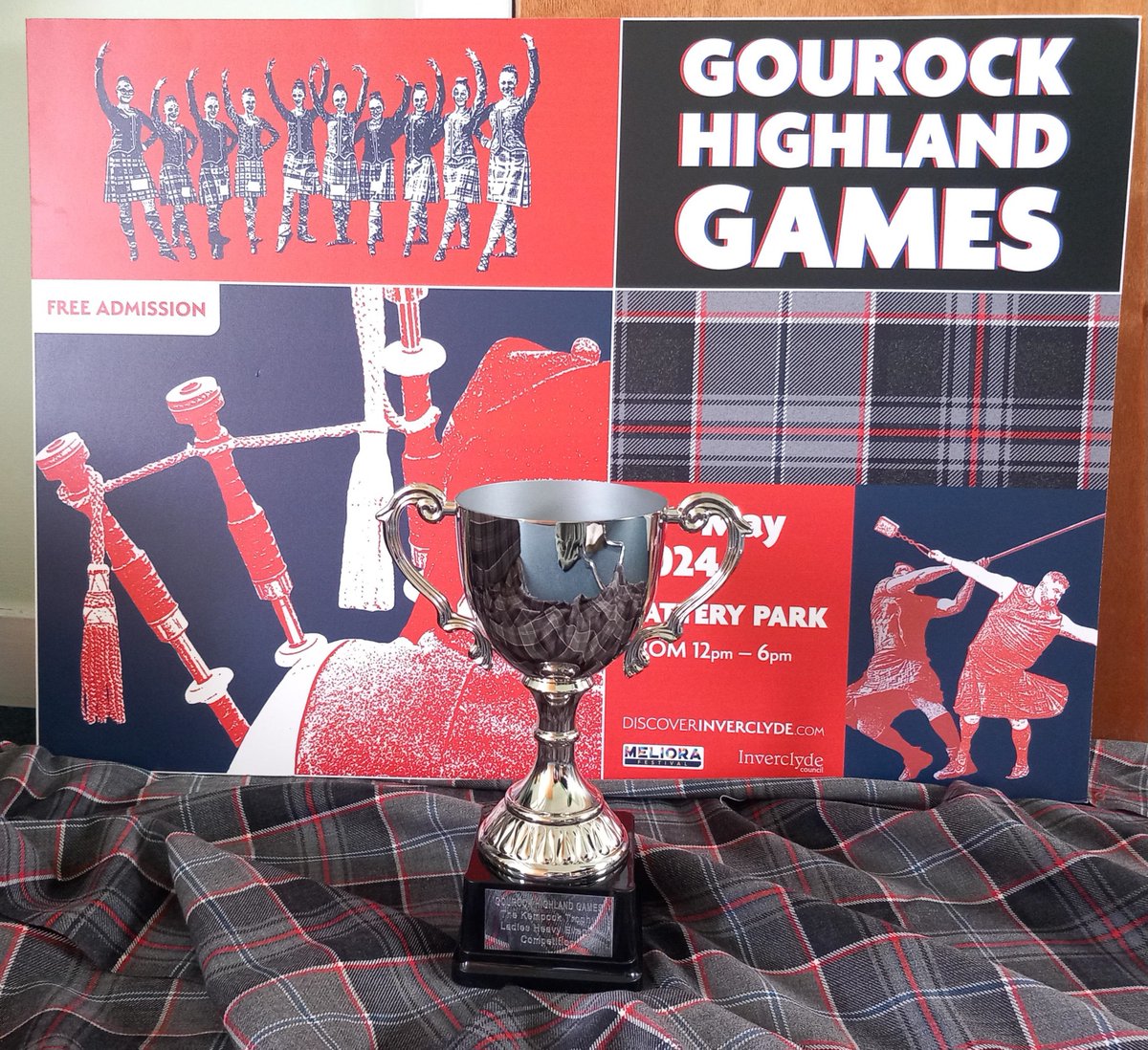 The Gourock Highland Games will be running a Ladies Heavies Competition for the first time this year. The Trophy has been named after Gourock's famous Kempock Stone which was an object of reverence for centuries. Good Luck to all the ladies competing this weekend!🏆