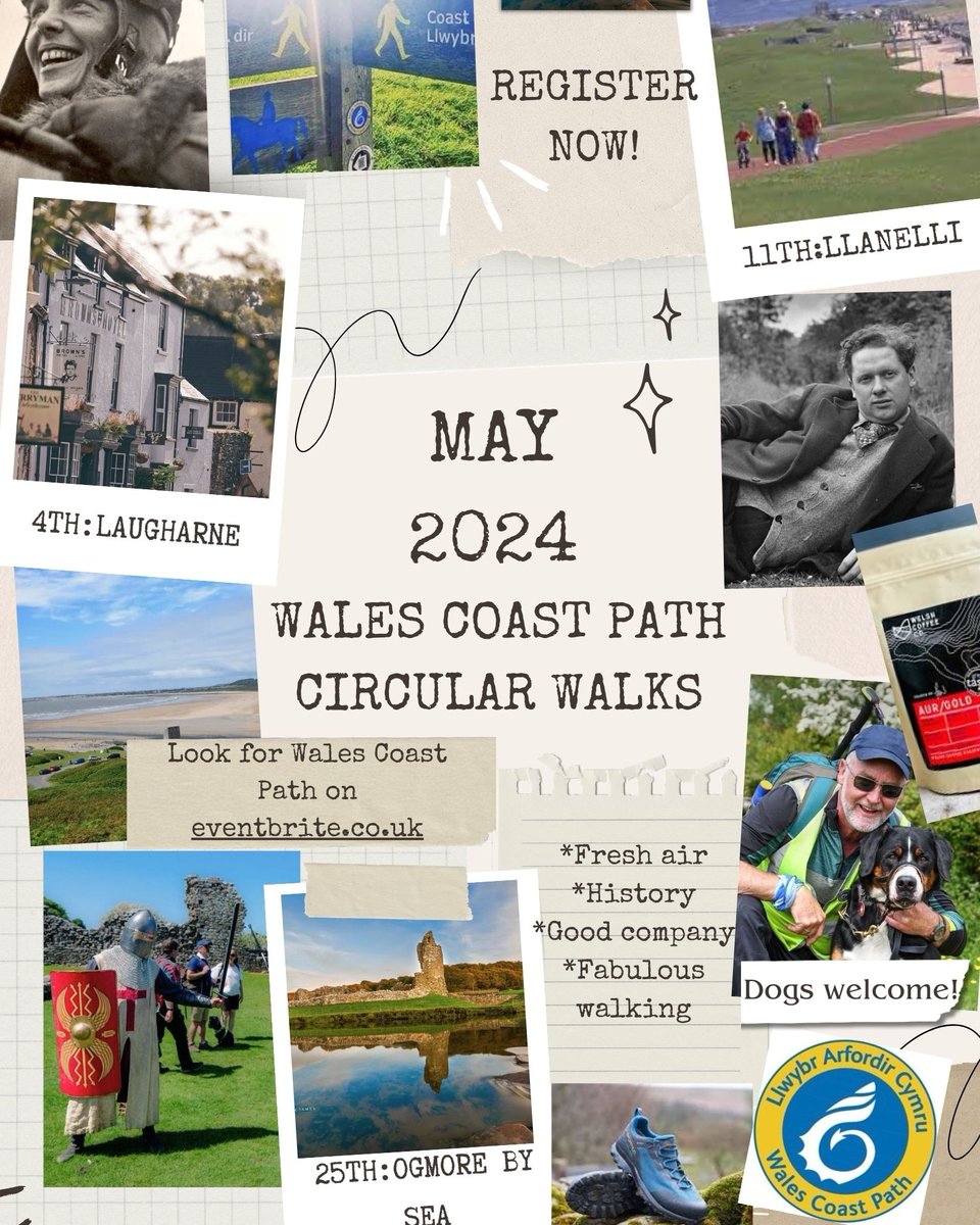 Still a couple of places left for my @WalesCoastPath walk this Saturday. Last chance to register today! Come and join us for a great walk in wonderful Carmarthenshire. Scenery, history, speakers & great company..and a surprise or two. @Discovercarms eventbrite.co.uk/e/wales-coast-…