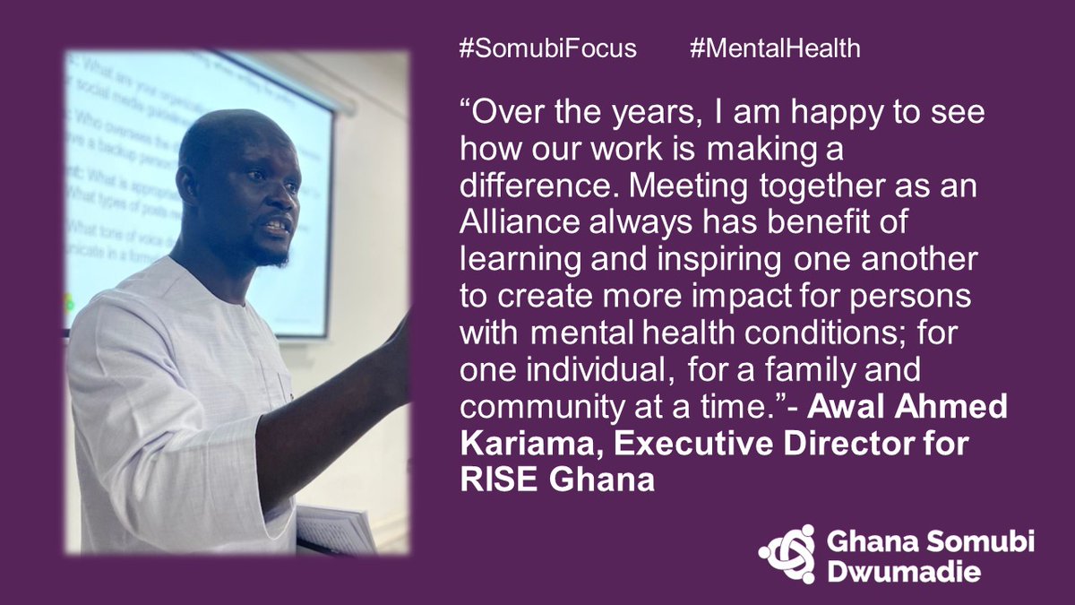 For @AwalAhmed, he's happy about the impact the various organisations have been making for #MentalHealth in Ghana and stresses the benefit of having a Mental Health Alliance like this. More on why Ghana needs to invest more in mental health: bit.ly/3QhzLVJ #SomubiFocus