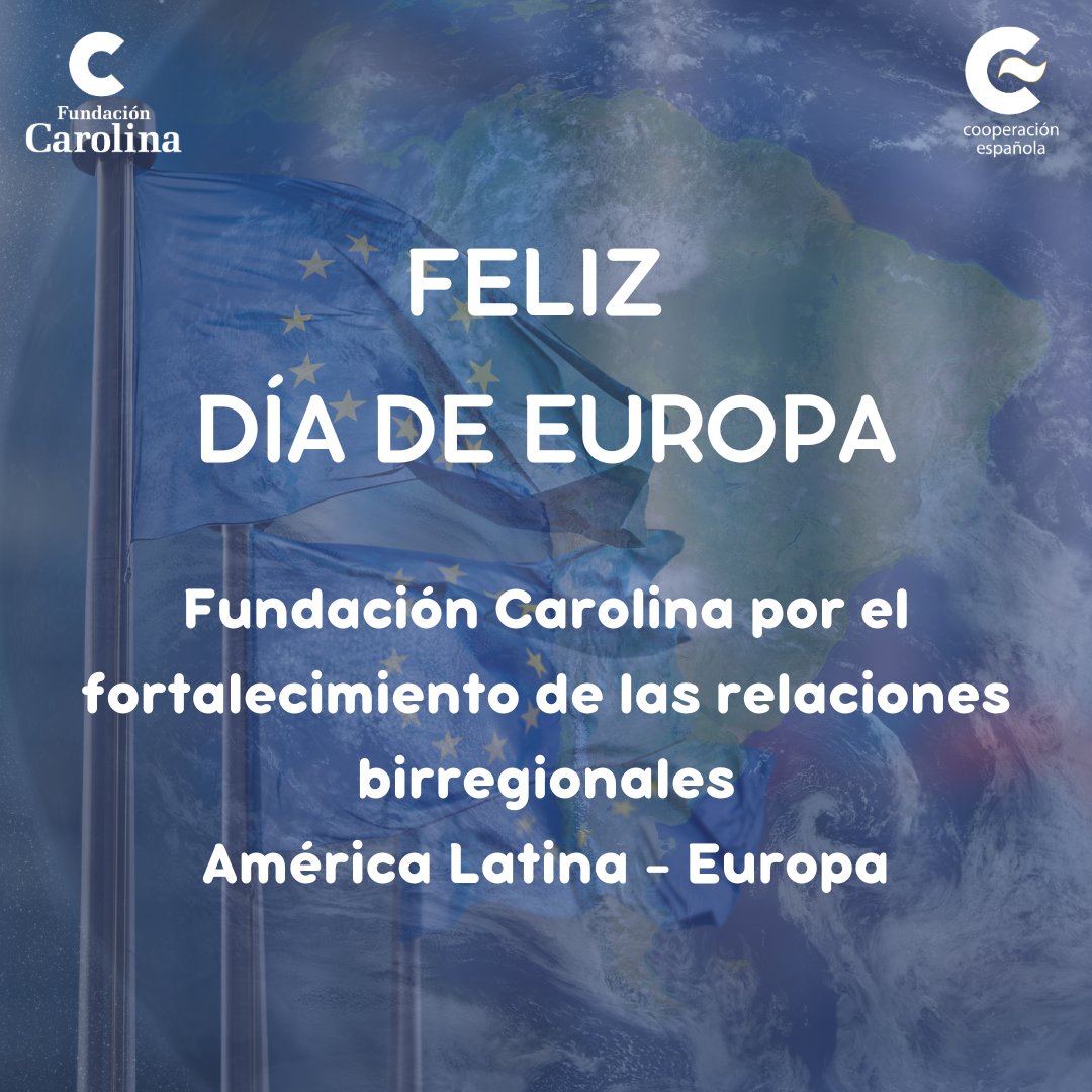 🇪🇺 En el #DíadeEuropa #EuropeDay, destacamos la importancia de las relaciones #AméricaLatina - #Europa

🤝 En #FundaciónCarolina trabajamos por el fortalecimiento de las relaciones entre ambas regiones desde la cooperación en educación superior y científica.

#SomosCooperación