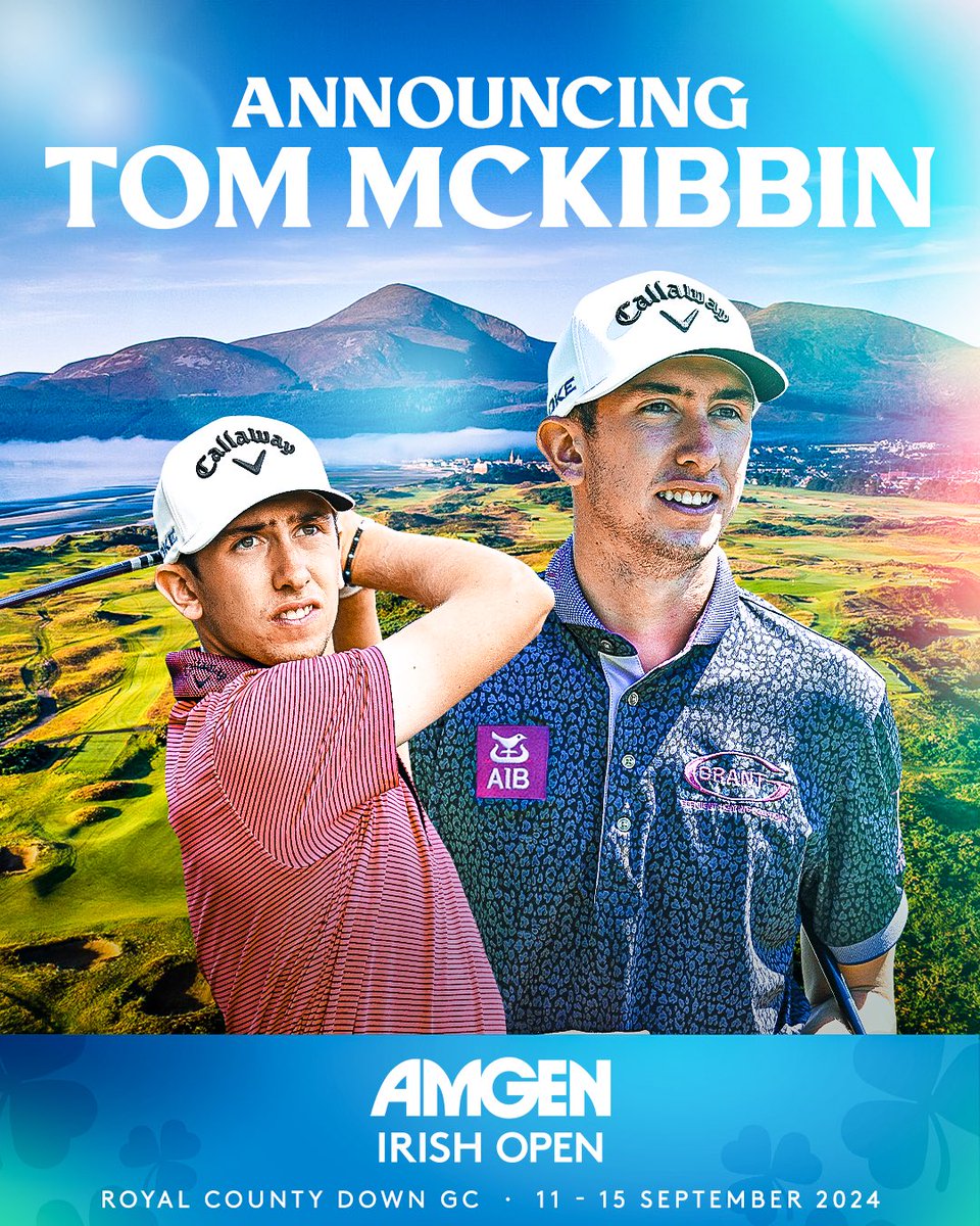 Tom McKibbin returns to the #AmgenIrishOpen in 2024 ☘️🌟 Get your tickets here 👇 rb.gy/m0kd25