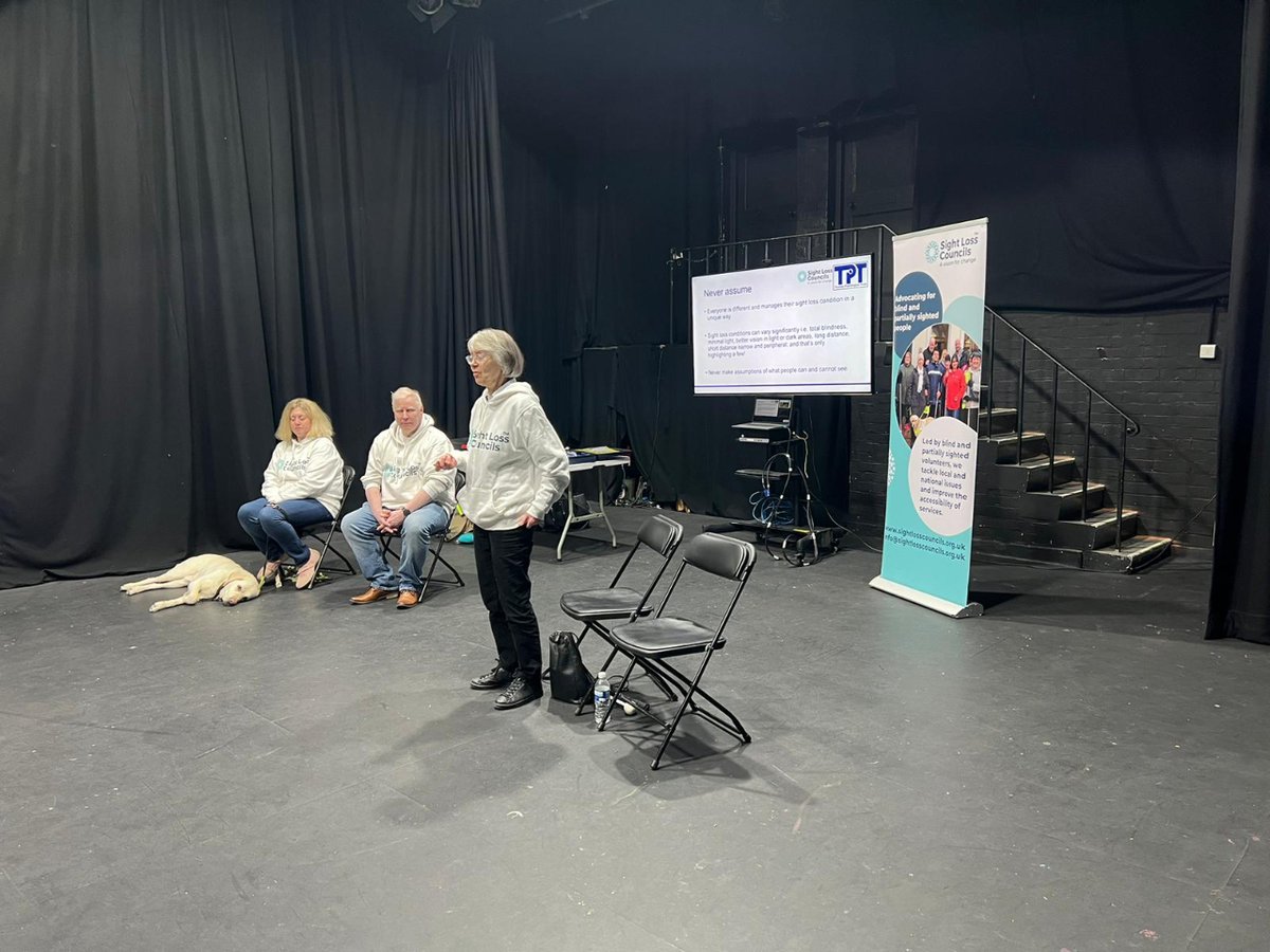 SLCouncils's tweet photo. #NorthYorkshire SLC delivered a vision awareness to staff at @YorkTheatre.
SLC members have been working with the theatre over the last six months as part of their work to #MakeArtAccessible. We're excited to start the next phase of the project with them - #AudioDescription. https://t.co/pHB62lClFQ