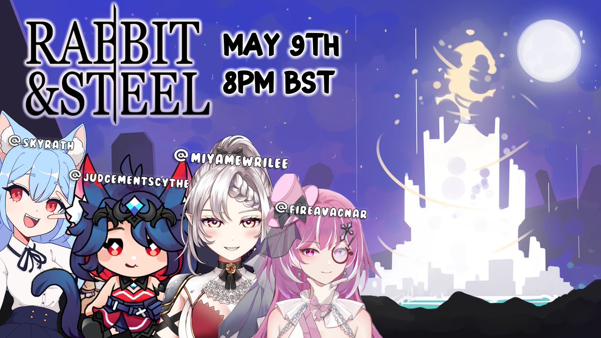 Skyrath's tweet image. Myself and a few cuties will be tackling this MMO Raiding inspired Rougelite TONIGHT! 

Will we get the day 1 clears? Will we get the loot we always dreamed of? Will Sky murder the party and pee themself laughing? 🤫
Friendos involved: @JudgementScythe @MiyaMewrilee @FireAvagnar