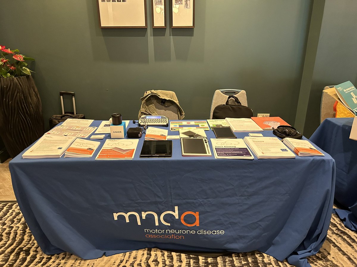 All set up to tell people about the MND Association’s Communication Aids Service at our Wales Roadshow #mnd #aac