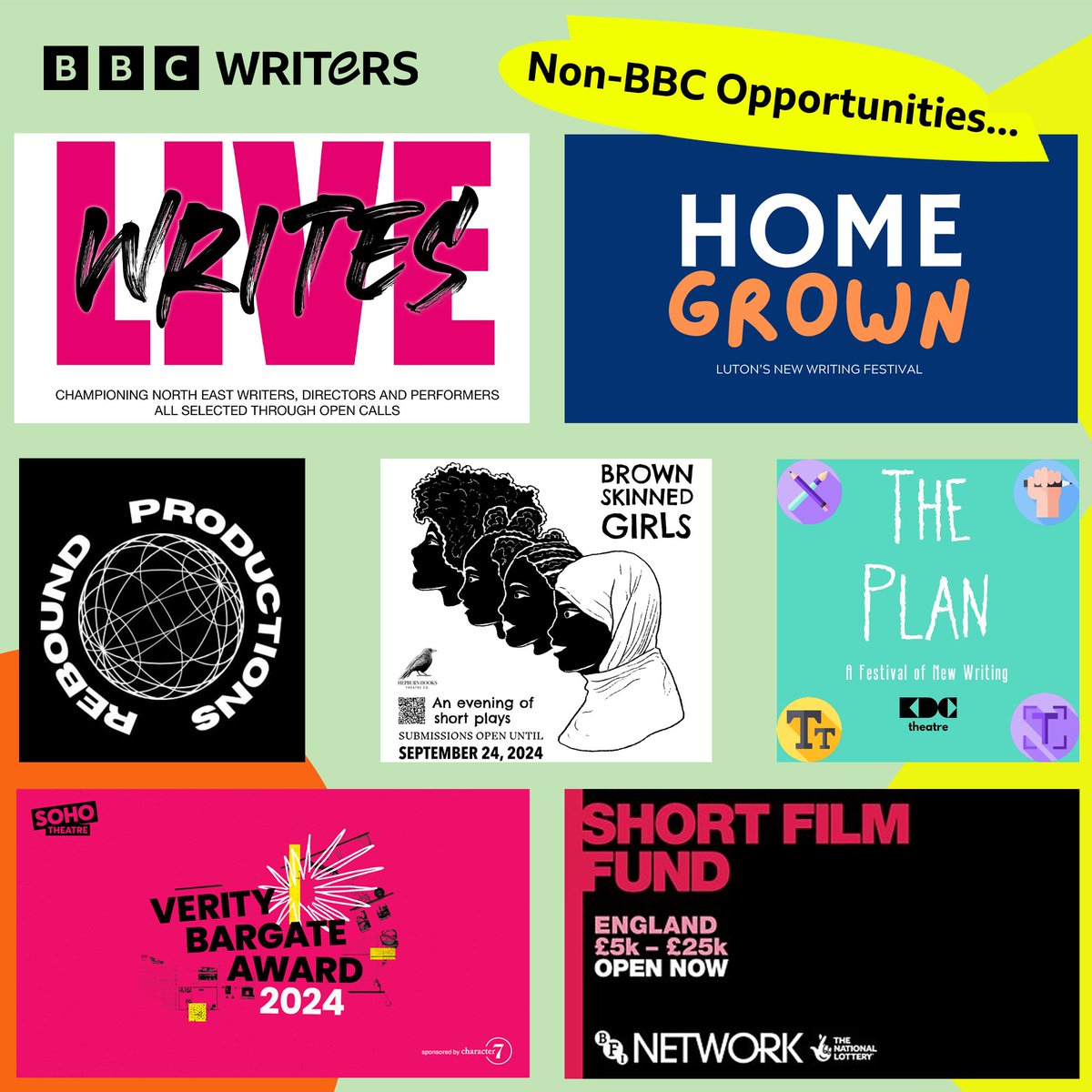 Looking for some scriptwriting motivation? Here are just a handful of the new Non-BBC Writing Opportunities currently listed on our opportunities page. ✍️ Check out our opportunities page for writing opportunities from across the industry, updated throughout the year and
