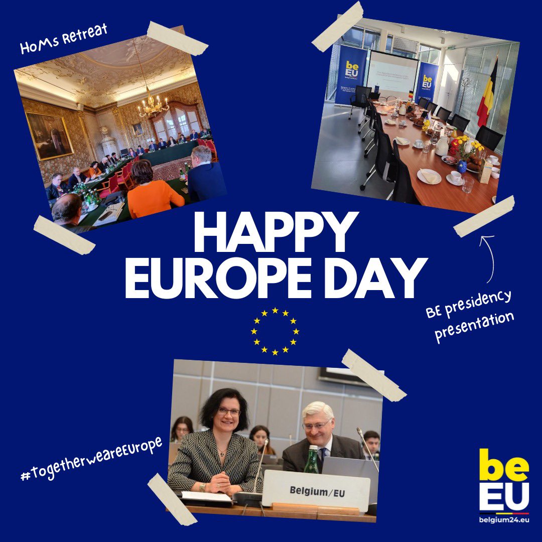 Celebrating Europe day! 🇪🇺 Grateful for the outstanding cooperation with @EUOSCE and EUMS in our shared commitment towards peace and security at @OSCE. As 🇧🇪 holds the Council Presidency, the unity of our vision is even more pivotal. 🇧🇪🤝🇪🇺 #TogetherweareEurope #EuropeourDNA