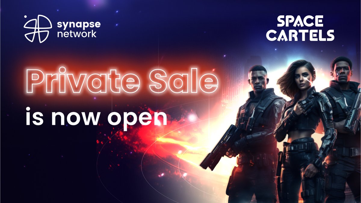The @SpaceCartels Private Sale IS NOW OPEN 🟢 ⬇️ CLICK HERE TO INVEST ⬇️ app.synapse.network/participate/225 Token price: 0.04$ Vesting: 25% on TGE ➡️1 month cliff ➡️ 4 months linear