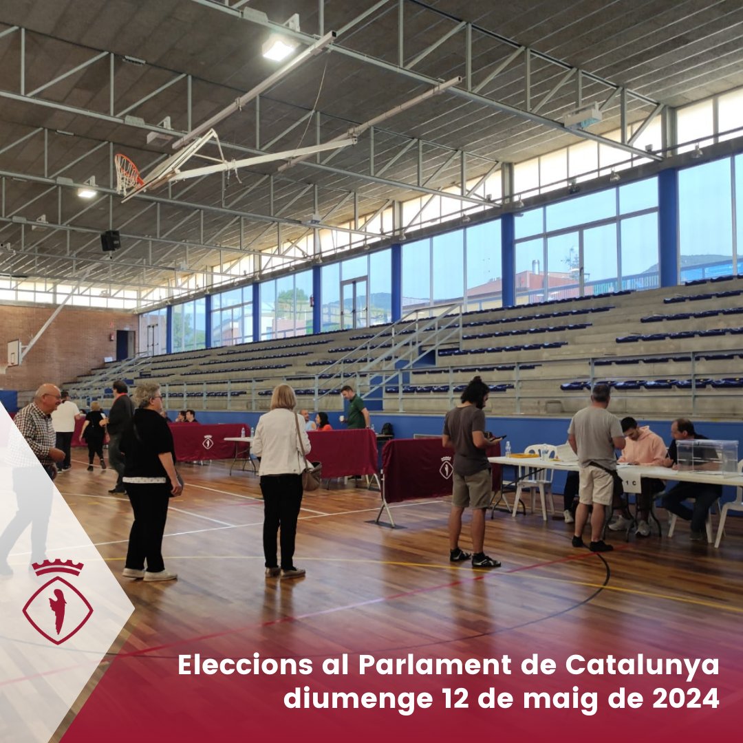 [ELECCIONS 12M]🗳️El diumenge 12 de maig estan convocades les eleccions al Parlament 2024. 📍 El col·legi electoral estarà ubicat al Pavelló Municipal d'Esports d'Alcover. 🕛 Els veïns i veïnes podran exercir el seu dret a vot de les 9.00 h a les 20.00 h. #Alcover #12M