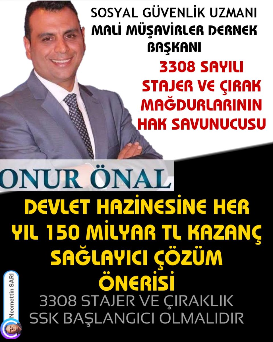 Staj çıraklık başlangıcı ssk başlangıcı olsun Kanun geride mağdur bırakmayacak şekilde yasalaşsın.Çözüm raporumuz devlet kurumlarına sunulmuştur. #Çöz3308iAl149Milyarı ÇÖZ stajı al parayı @RTErdogan @memetsimsek @isikhanvedat @_cevdetyilmaz @tcbestepe @sgksosyalmedya