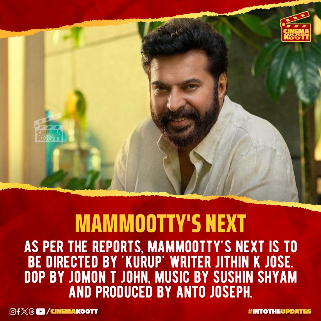 Mammootty's Next 

#Mammootty #JithinKJose #JomonTJohn #SushinShyam 

_
#intotheupdates #cinemakoott