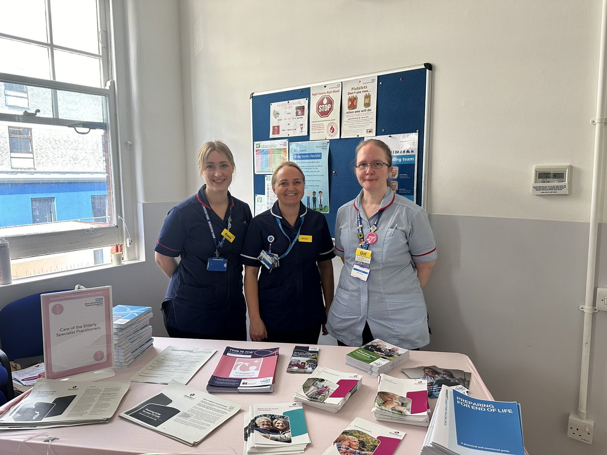 Please come and say hello to us at the Dying Matters Week tabletop event this morning! #DyingMattersWeek #coespecialistteam @WestHertsSPCT