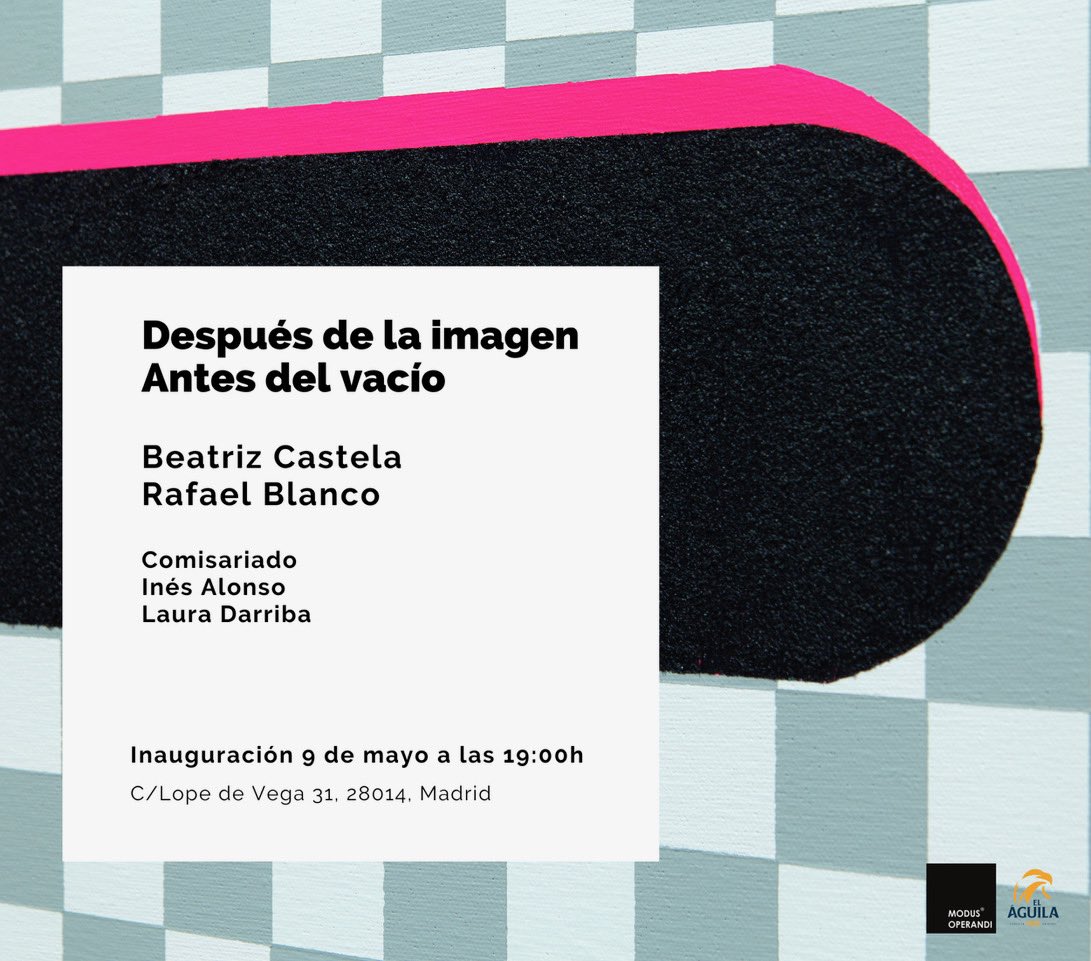 Hoy a las 19:00h #inauguración de “Después del vacío. Antes de la imagen” en la Galería Modus Operandi.
¡Os esperamos!