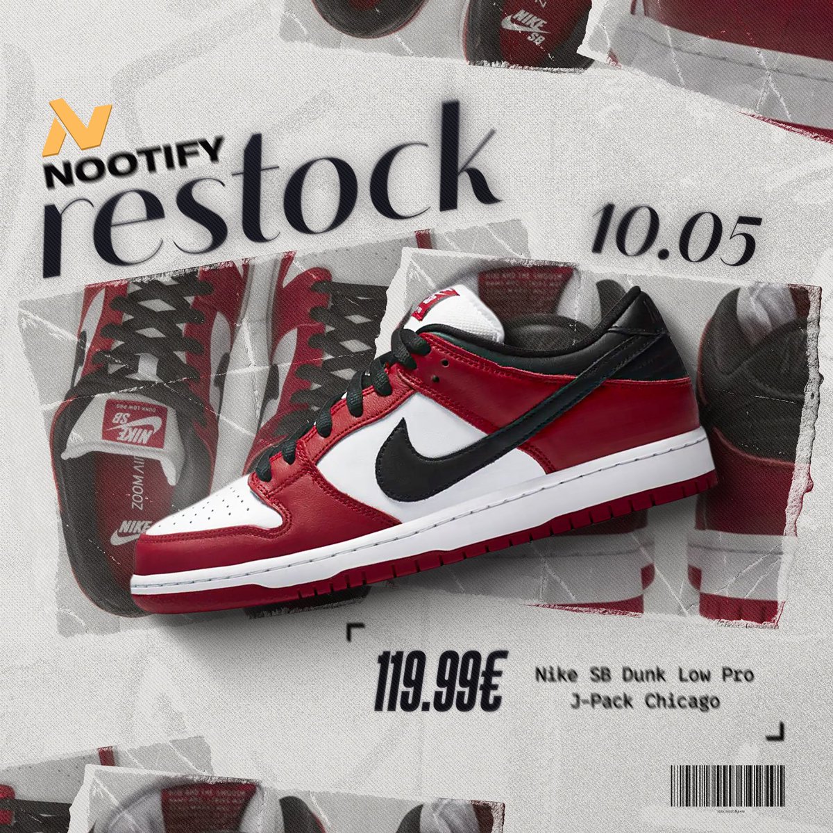 Nike SB Dunk Low 'J-Pack Chicago' Restock! Confirmed for 10/05/2024 Cooking skateshops before SNKRS release waitlist.nootify.eu