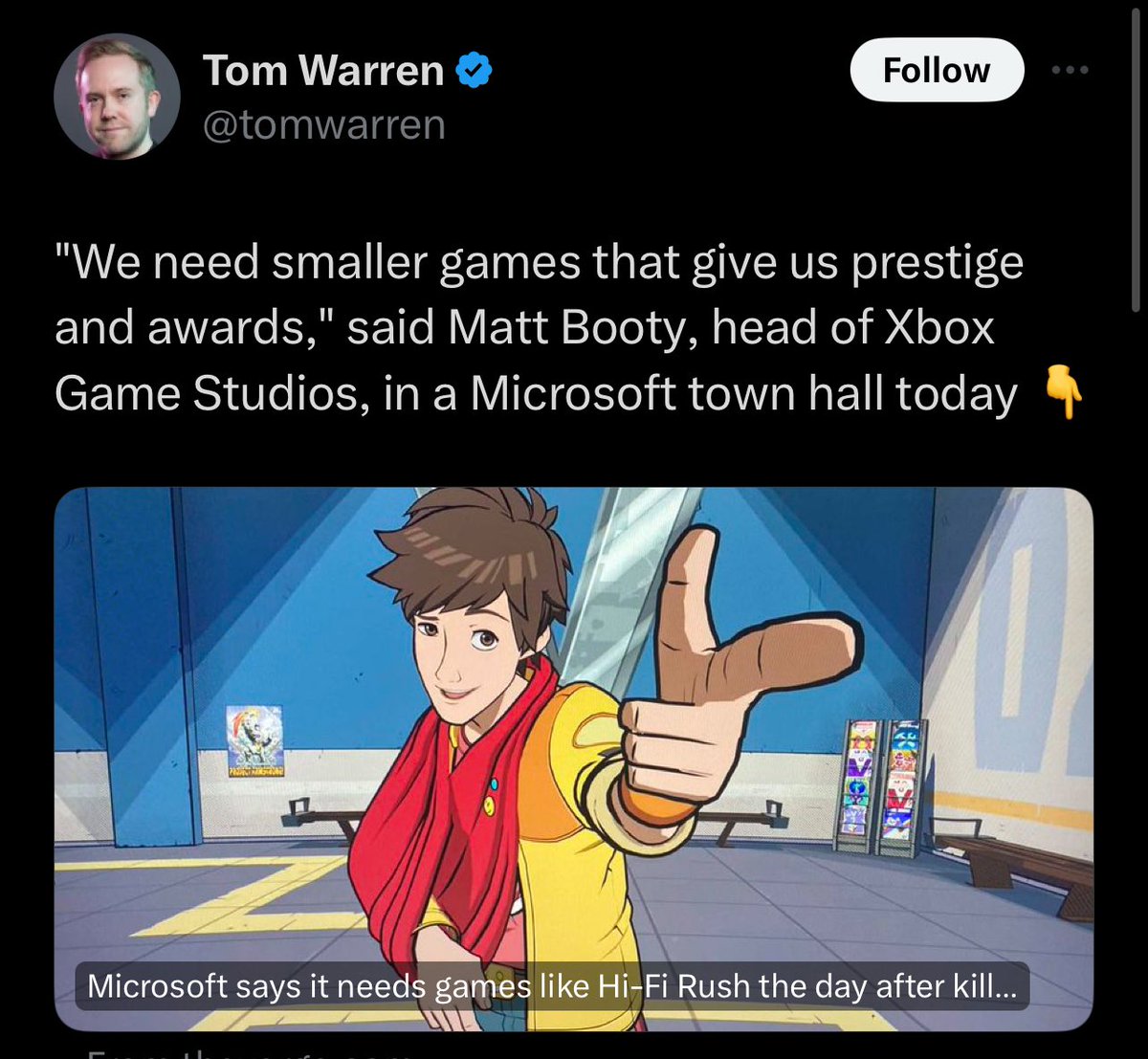 Yeah the executives at Microsoft are definitely treating Gamers like some kind of retards. The day they fired Tango and Arkane they posted a new Controller with the headline “Feel the burn Today” a day later Matt Booty said that we need smaller games that give us prestige and…