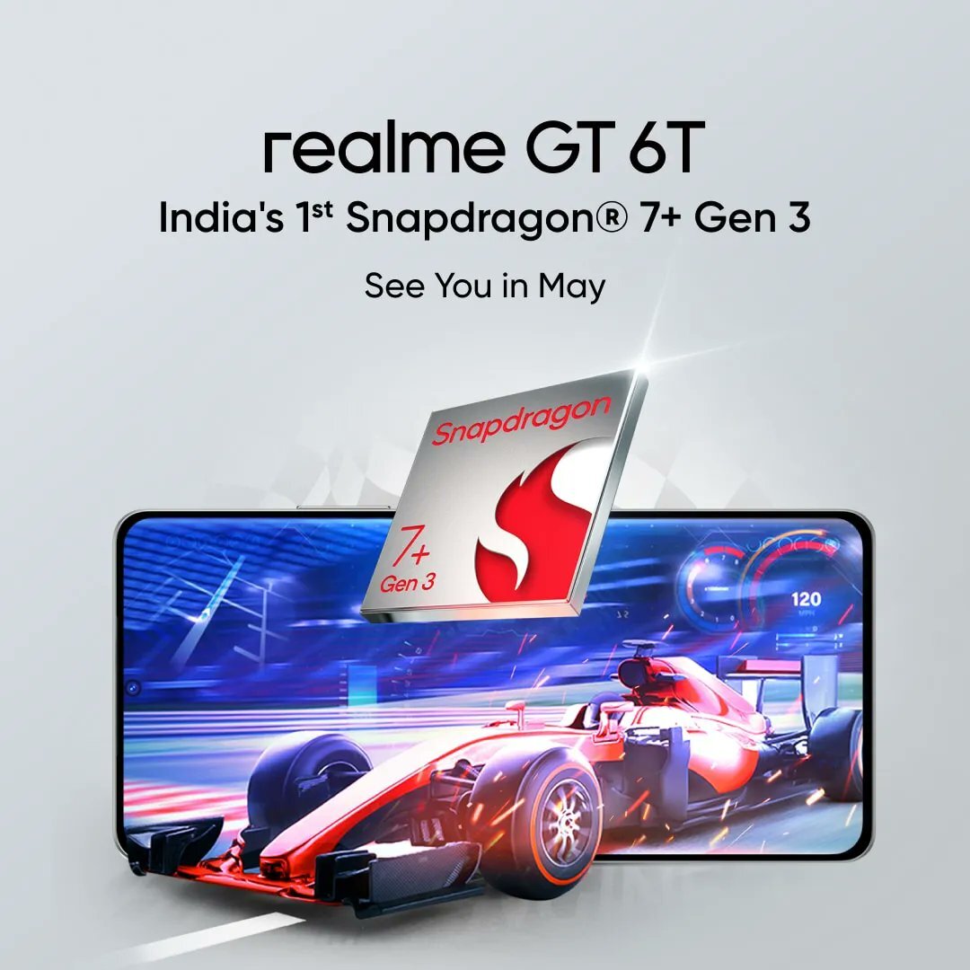 Realme GT 6T coming soon to India with Snapdragon 7+ Gen 3 processor #realme #realmeGT6T #Snapdragon7PlusGen3