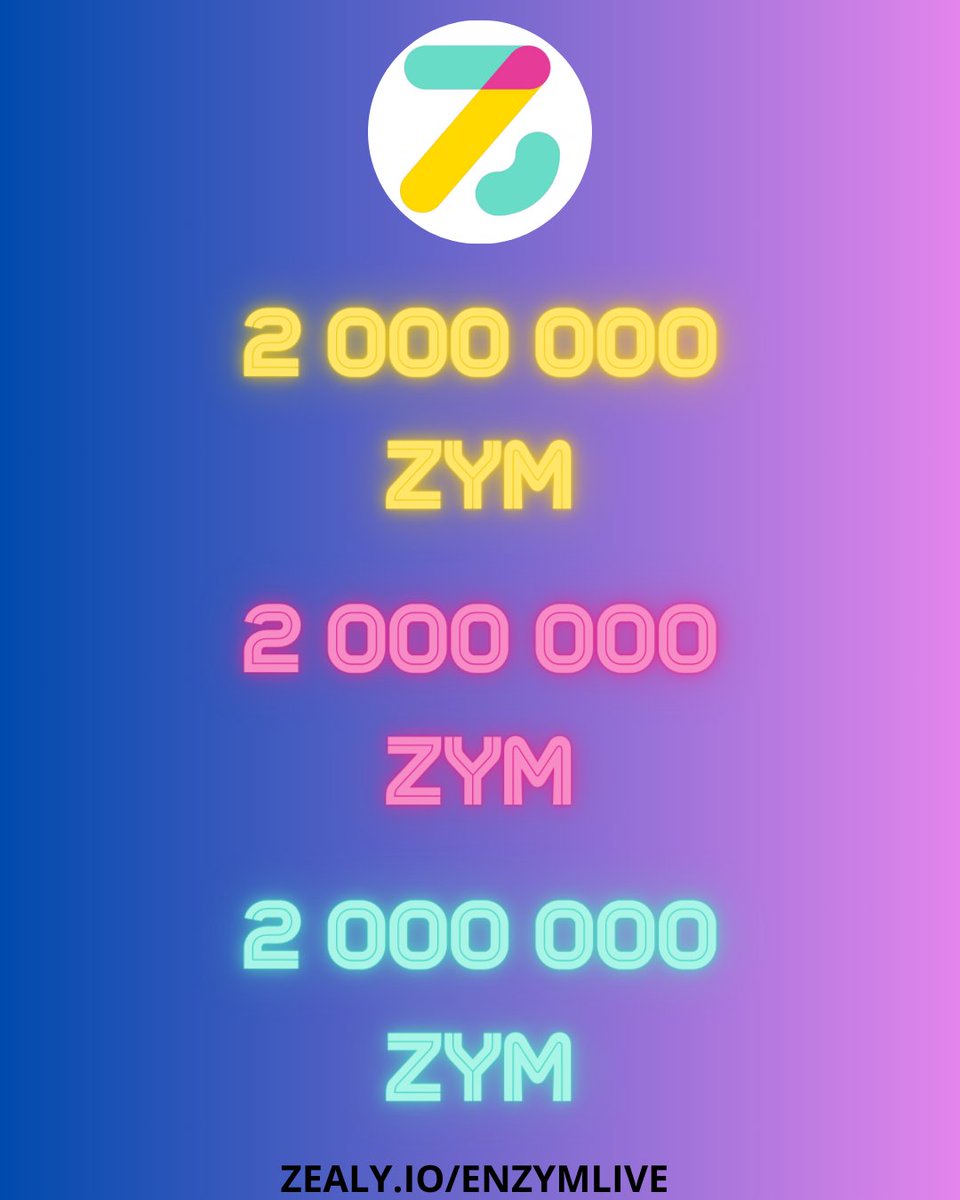 🚀 Keep pushing in the Zealy Sprint ! 

There's still time to join and compete for your share of 2 million $ZYM. Don't miss your chance to climb the leaderboard and secure a top spot ! 🏆

🗓️ Sprint ends on Tuesday, May 21st. Act fast !

👥 Complete quests early to maintain your…