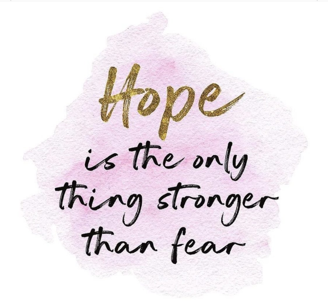 The power of hope is profound. #hope #positivity #hopeoverfear #askalexatherapy