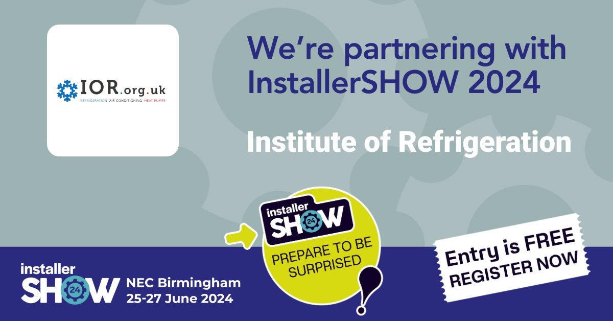 Join us at the @InstallerSHOW on 25 June for our CoolTalk focusing on fundamentals of #RACHP topics. More at ior.org.uk/events/CoolTal… Further information on the InstallerSHOW is available at installershow.com