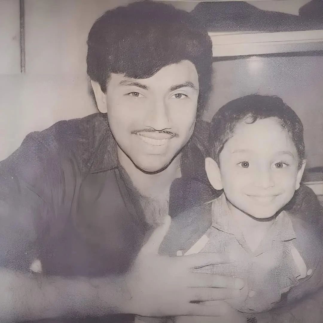 #Aavesham Ranga with our #Superhuman (Picture from the 1980s♥️). Two Present-day Roaring Heroes in a Single Frame. #Superhuman #Weapon #Millionstudio #FahadFazil
