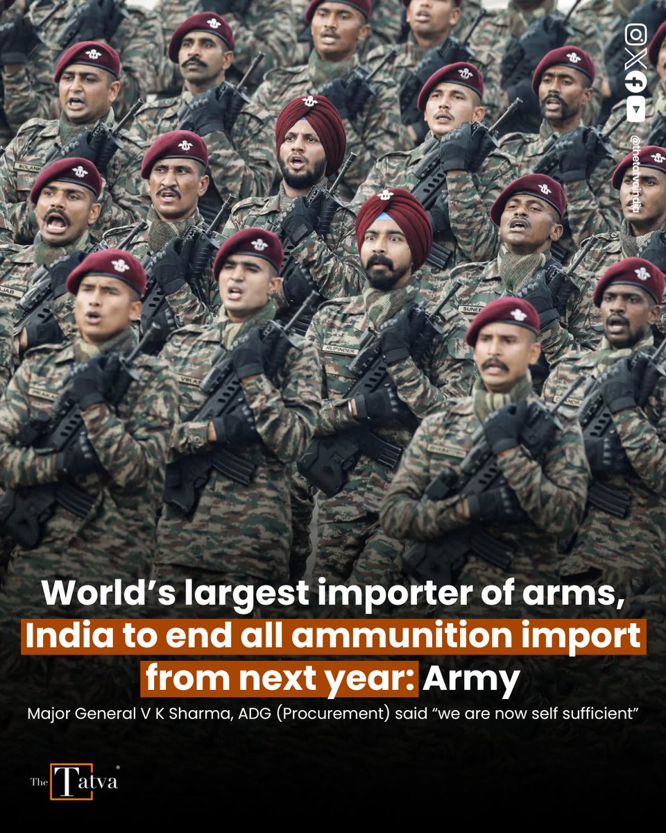 India's defense sector has taken a significant step towards self-reliance with the announcement from Major General V K Sharma, ADG (Procurement) of the Indian Army, that beginning in the financial year 2025-26, the country will cease importing any foreign ammunition, except in