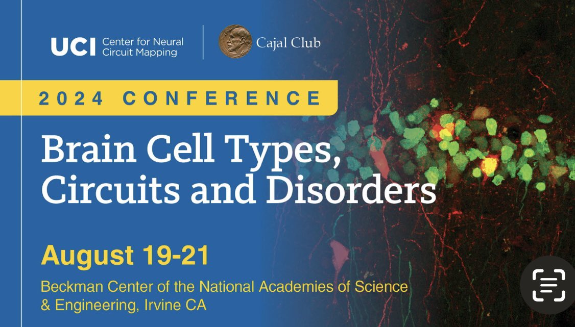 Gord Fishell (@gordfishell) on Twitter photo Come attend this exciting conference on Brain Cell Types, Circuits and Disorders (Aug 19-21, 2024, Irvine, CA, USA), organized by the UCI Center for Neural Circuit Mapping (<a href="/UCI_NeurCircuit/">UCI Center for Neural Circuit Mapping</a>) and the Cajal Club <a href="/Cajalclub/">Cajal Club</a>. Register by June 19: cncm.som.uci.edu/2024-conferenc… Come attend this exciting conference on Brain Cell Types, Circuits and Disorders (Aug 19-21, 2024, Irvine, CA, USA), organized by the UCI Center for Neural Circuit Mapping (<a href="/UCI_NeurCircuit/">UCI Center for Neural Circuit Mapping</a>) and the Cajal Club <a href="/Cajalclub/">Cajal Club</a>. Register by June 19: cncm.som.uci.edu/2024-conferenc…