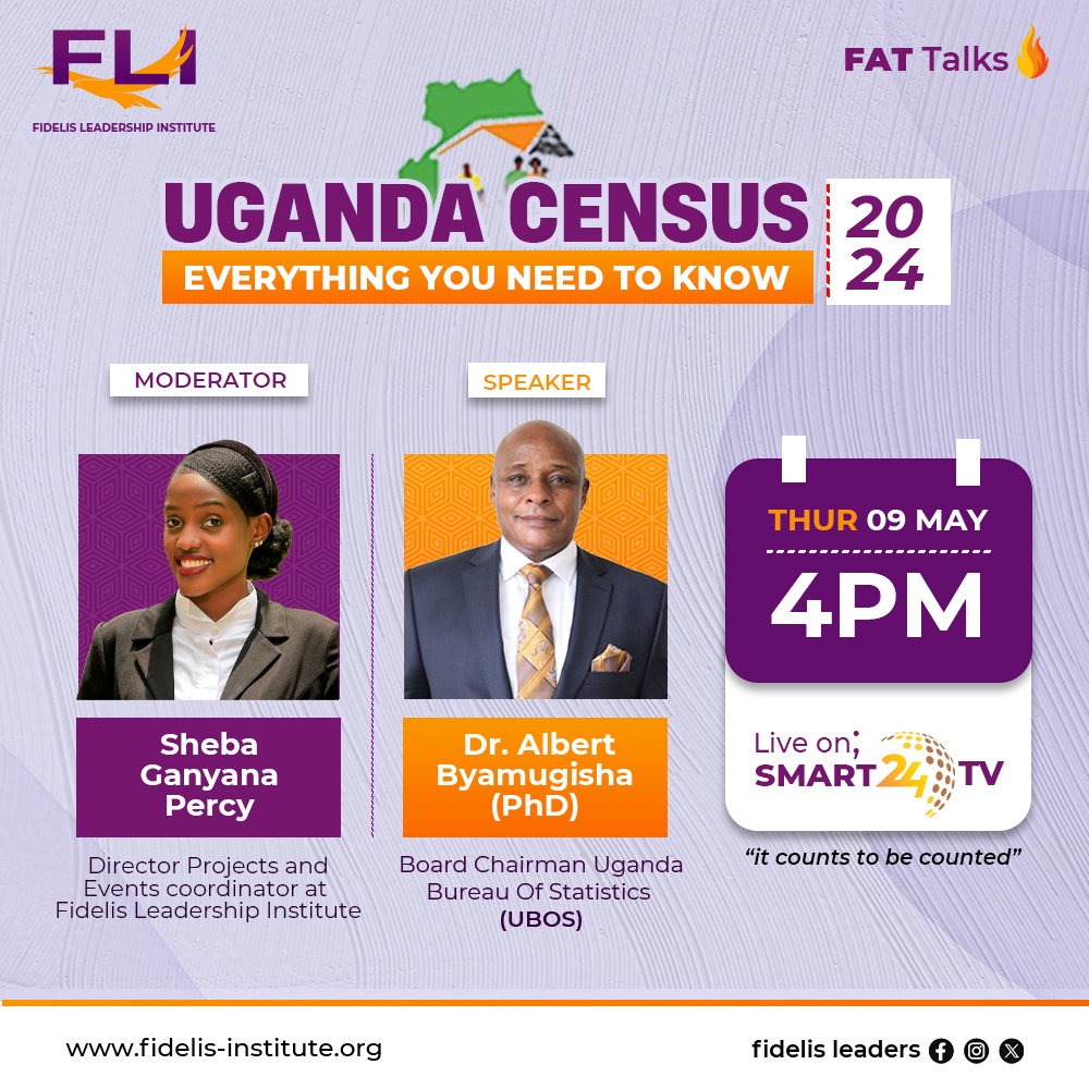 It Counts to be counted! Join us live on @Smart24TVnow on our F.A.T Talks show featuring Dr. Albert Byamugisha, Board Chairman at @StatisticsUg. We'll be diving into everything you need to know about the upcoming #UgandaCensus2024. @ShebaGanyanna @PheonaWall