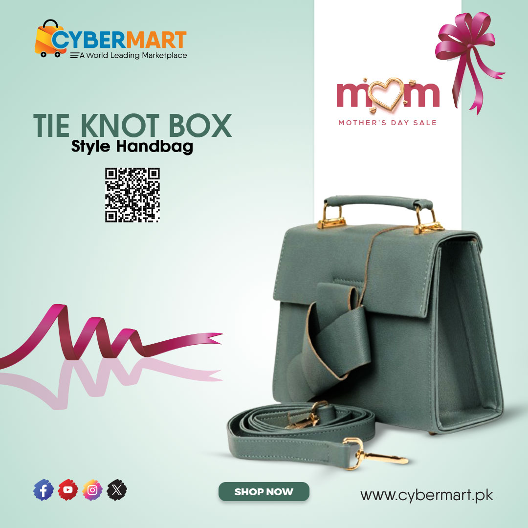 This Mother's Day, gift her more than just a handbag, give her a symbol of your endless Love. Scan the QR code to order the knot box style handbag by LIME LIGHT.

Shop now: cybermart.pk/limelight-tie-…

#LimeLightFashion #CyberMartPK #OnlineShopping
