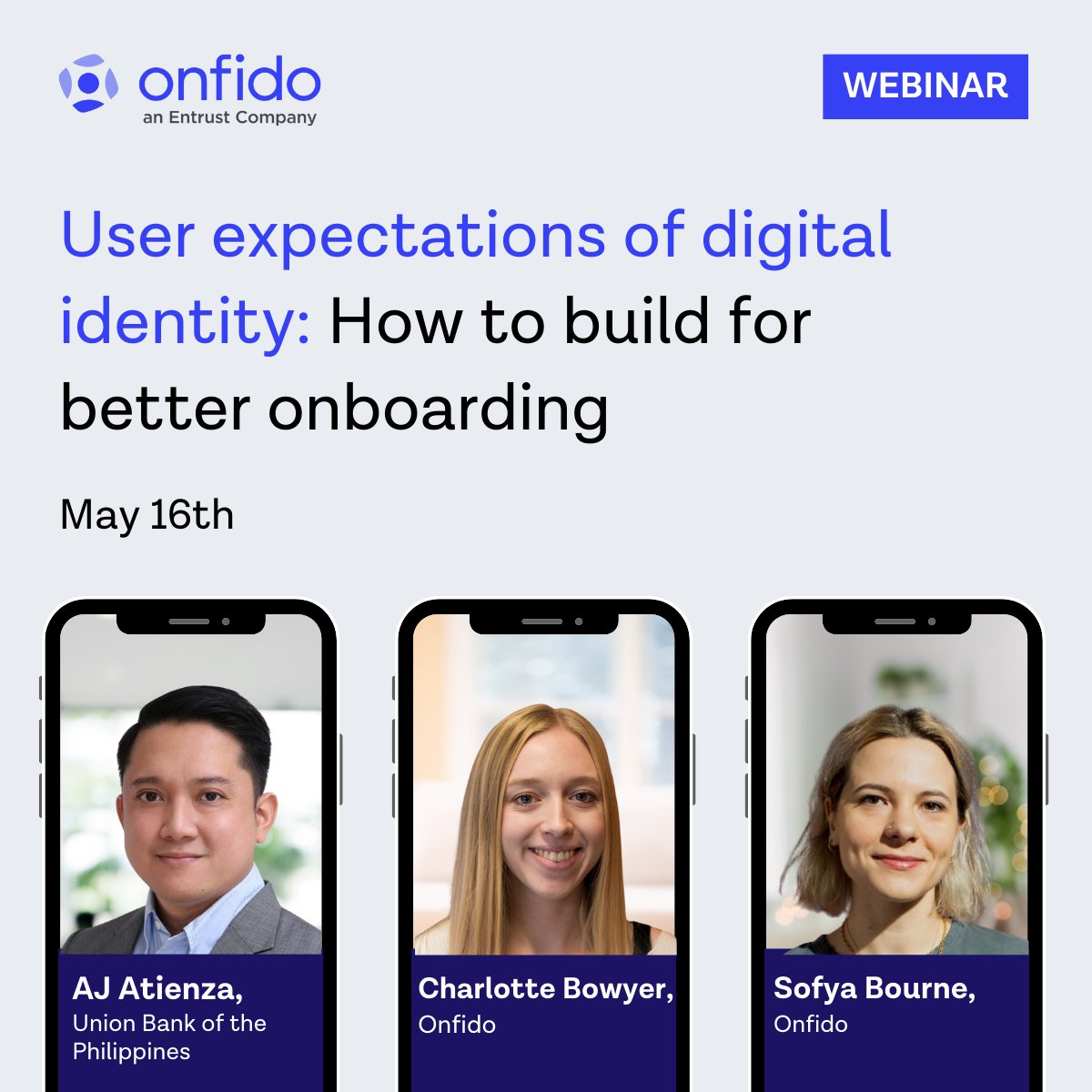 Is your digital onboarding meeting user expectations? Register for our upcoming webinar for expert insights on navigating user expectations: 🌍 Europe: bit.ly/3yey45l 🌎 Americas: bit.ly/3QBKpXG 🌏 Asia-Pacific: bit.ly/3UQeB3D #DigitalOnboarding