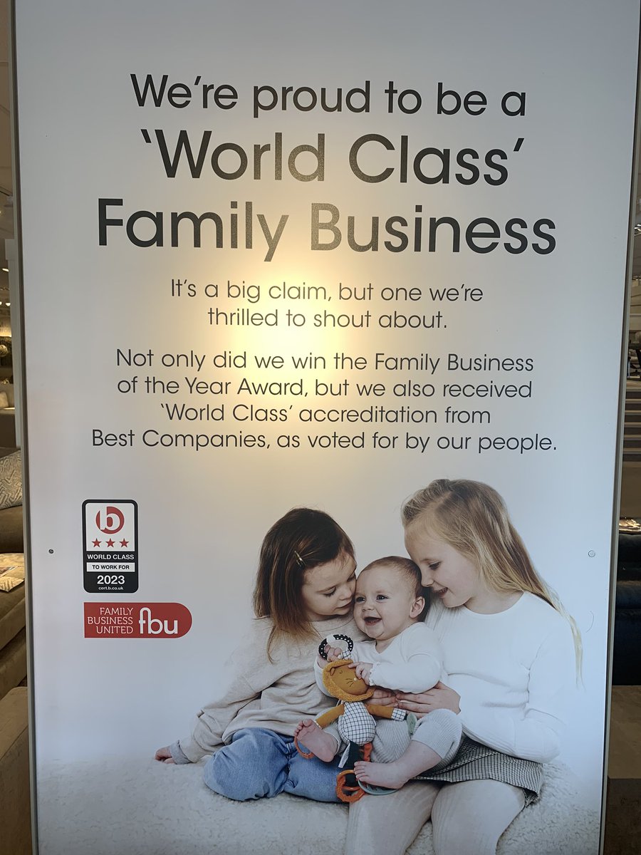 Great to see that @OfficialFV are proud to be a ‘world class’ #familybusiness as we drop in on the #FamilyBizRoadTrip and we are proud to have our badge in all their stores too! @GoodmanJones @BrooksMacdonald @twydco @AlembicStrategy @ForstersLLP @HendyGroup