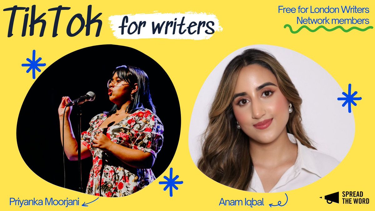 Next month 📣 Don't miss our #LondonWritersNetwork event TikTok for Writers with Priyanka Moorjani & @anamiiqbal. Come & hear about the experiences of two established BookTokers & their advice to writers starting out on the app. 26 June @TheAlbanySE8 ➡️ buff.ly/49O3hJI