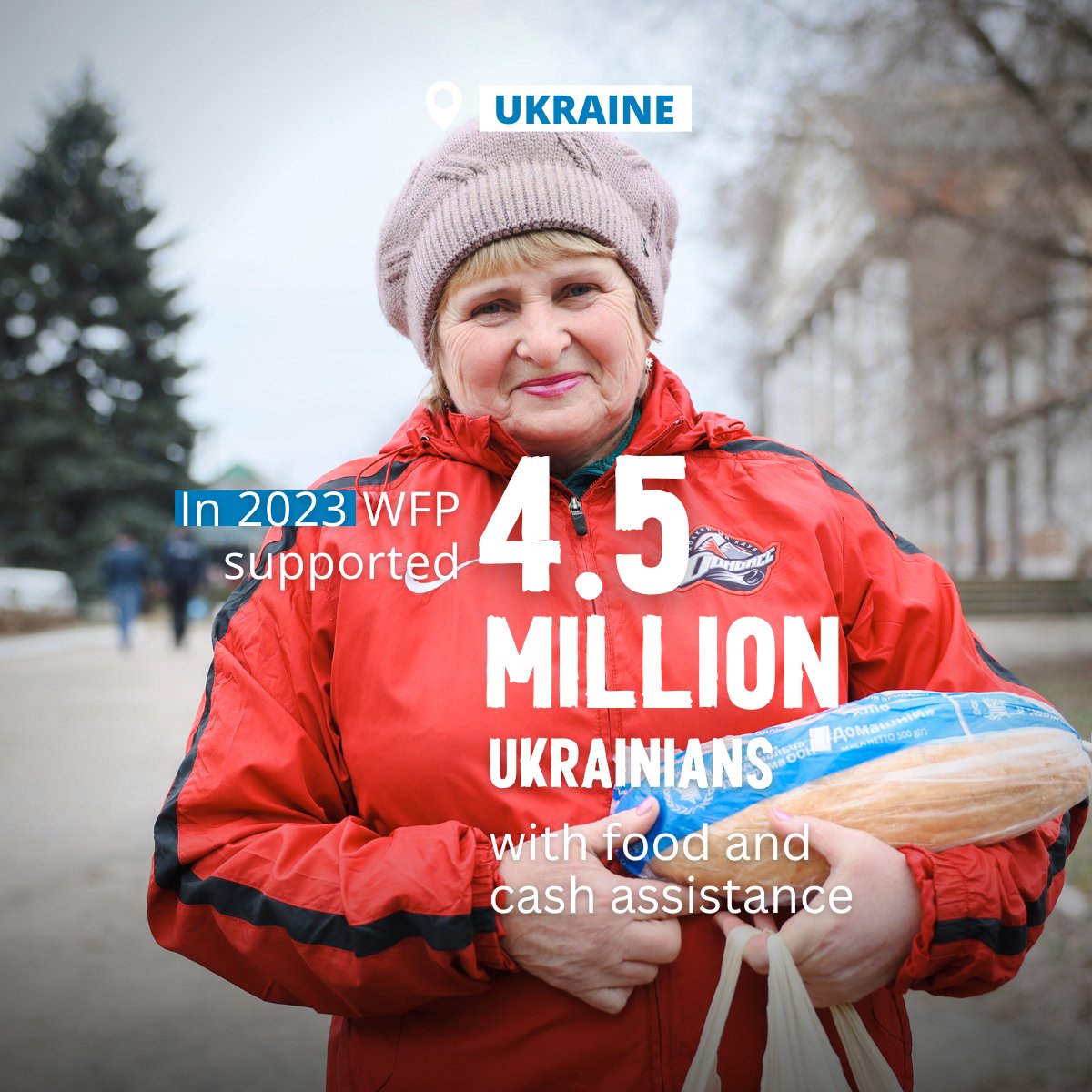 In 2023 @WFP and its local partners supported almost 4.5 million people in #Ukraine with food and cash assistance - 90% of them residing in frontline regions. Learn more in our 🇺🇦 Annual Country Report for 2023 wfp.org/operations/ann…