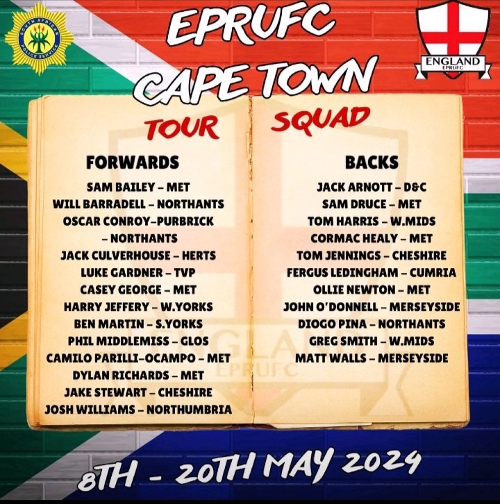 Congratulations & good luck to former @Wimb_Coll_Rugby 1st XV Captain Cormac Healy & his team mates who will be representing @englandpoliceru in Cape Town over the next weeks.